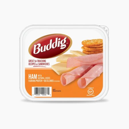 Buddig Original Ham 9 oz deli meat package on white background