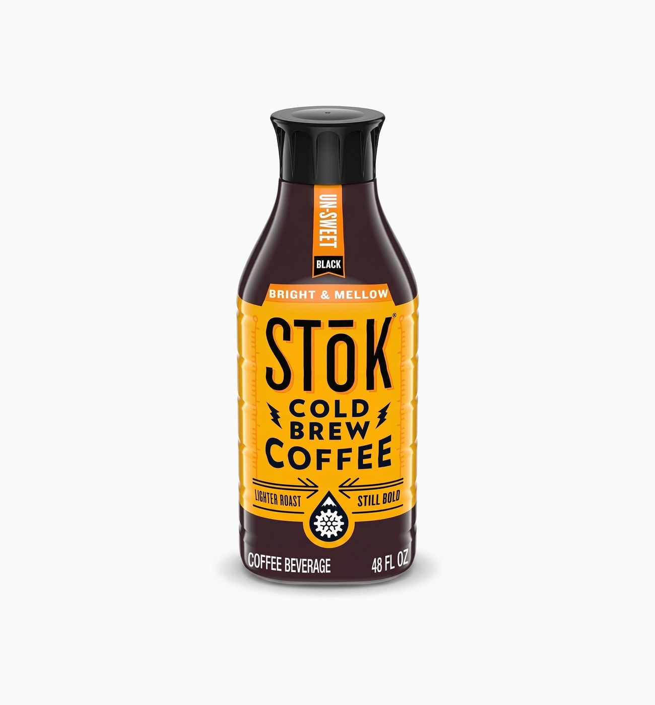 STōK Cold Brew Coffee Bright & Mellow STōK Cold Brew Coffee Bright & Mellow 48 fl oz black bottle on white background